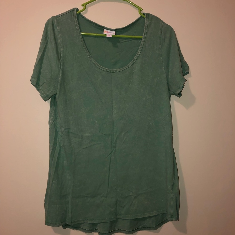 LulaRoe Perfect Tee marbled green